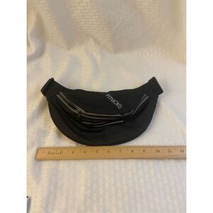 Fit Kicks Fit Packs Fanny pack 3 zippers 12x5" Black Gray